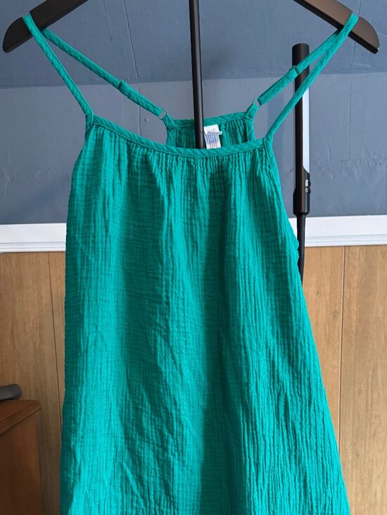 Stars Above Dresses & Skirts - Stars Above Teal Crinkle Gauze Strappy Mini Dress/Swim Cover-Up. Size Medium